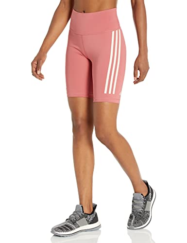 adidas Women's Optime Training Icons 3-Stripes 7/8 Tights, Wonder Red/Alumina, Medium