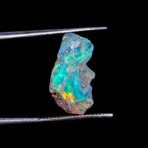 Jaguar Gem New Lot 50Cts A Grade Natural Rough Ethiopian Opal Stone, Raw Crystals Supply, Jewelry Making Gemstones, Loose Crystals, October Birthstone, Fire Play Opal, Handpicked Assorted Opal Lot #TOP3