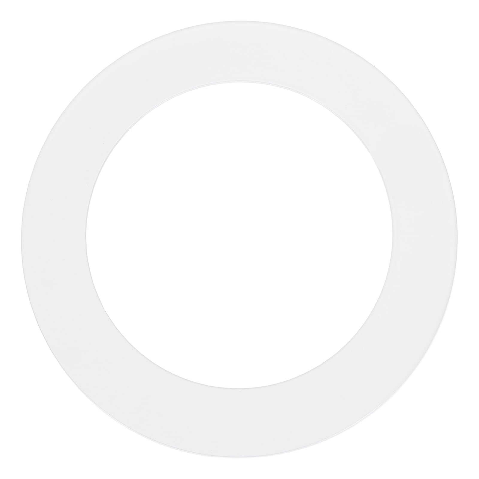 sourcing map Goof Rings, 3.2" ID 4.5" OD Steel Flat Goof Trim Ring Light Cover Plate Flush Mount Can Converter for Recessed Downlight Vent Ceiling Medallion Wall Hole Decor, Matte White