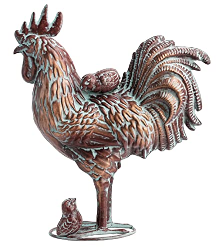 Garden-Rooster-Statues-Decor-157×188-Antique-Copper-Outdoor-Chicken-Sculptures-Metal-Yard-Art-Figurines-Creative-Rooster-Chicks-Ornaments-for-Home-Kitchen-Patio-Farm Garden Rooster Statues Decor 157×188 Antique Copper Outdoor Chicken Sculptures Metal Yard Art Figurines Creative Rooster Chicks Ornaments for Home Kitchen Patio Farm