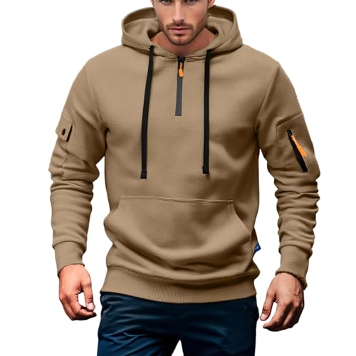 Zipper Hoodies for Men Fishing Military Hunting Sweatshirt Casual Hoodie with Pocket Oversized