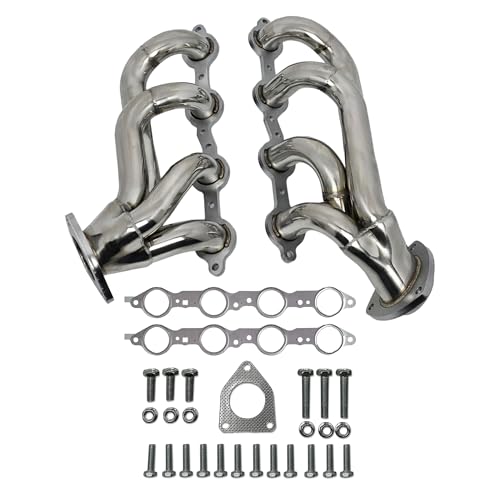 Replacement Header for LS V8 Engines – With MLS Gaskets and Right Side Beveled Flange – 304 Stainless Steel