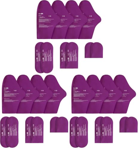 Image of SuzziPad Replacement Ice Gel Packs for Cold Therapy Gloves and Socks(10-Piece Set), L, Purple (Pack of 3)