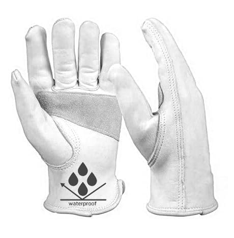 JOMAFA Guantes de conductor de PIEL Flor de Vacuno DOBLE cosido y REFORZADO, WATERPROOF TALLA L (TALLA 9)