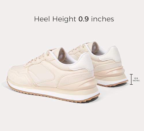 Image of LUCKY STEP Women's Platform Fashion Sneakers Suede Colorful Colorblock Stylish Retro Casual Neutral Tennis Running Footwear Walking Shoes