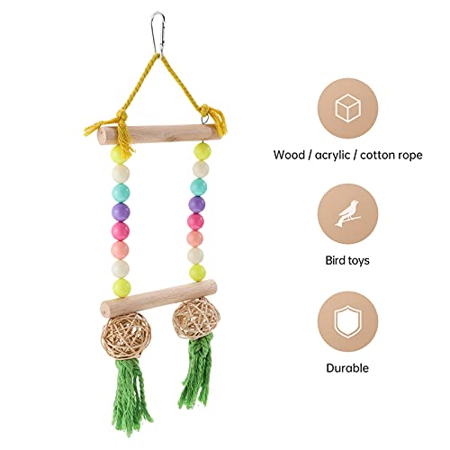 iplusmile Vogel Accessoire 1 st Huisdier Vogel Swing Papegaai Stand Swing Opknoping Kauwspeelgoed Tuin Decoratie - Afbeelding 7