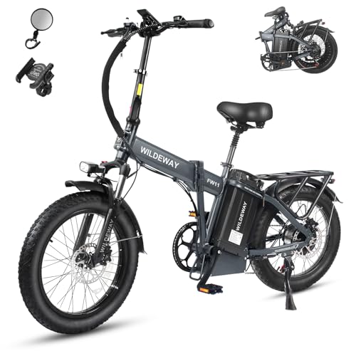 Wildeway Folding Electric Bike for Adults with 32Ah Battery Long