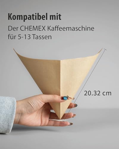 Miniatura 3 de Filtro Cafe 50 Piezas,5-13 Tazas,Preplegados Sin Blanquear Naturales,Resistentes A Desgarros Sin Granos,Compatibles Con Máquinas De Café Pour-Over,Filtros Cafetera Goteo