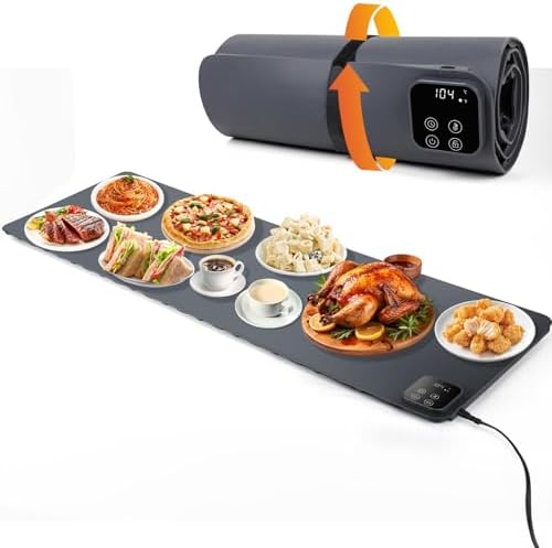 Food Warming Mat - 47.24''x15.75'' Food Warmer, 7-Temp Adjustable...