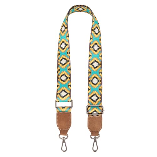Image of Wrangler Aztec Crossbody Bags for Women Southwestern Print Canvas Shoulder Purse with Distressed Look and Adjustable Strap