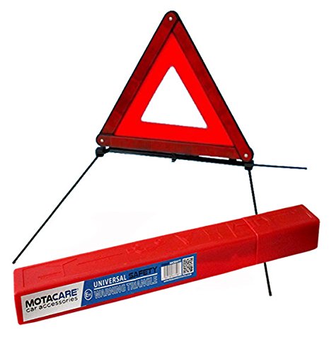 MotacareWarning Triangle for Breakdown Roadside Emergency Hazard, EU Driving Legal Standard for Cars Vans Trucks, Storage Case Included