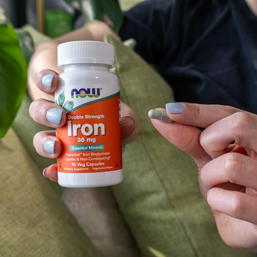 NOW Supplements Iron 36 mg Capsules