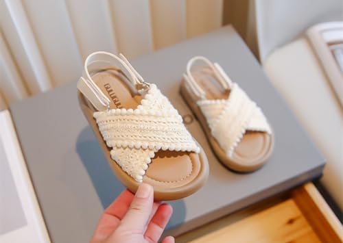 Girls Sandals Classic Open Toe Braided Comfort Soft Casual Summer Dress Shoes for Toddler/Little Kid2