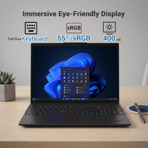 Image of PCONLINE Customized Laptop, Made with ThinkPad L16 Business Laptop, Core Ultra 5 225U, 16 inch FHD+ Touchscreen, Up to 16GB-64GB DDR5, 512GB-2TB SSD, Webcam, Fingerprint Reader, HDMI, Wi-Fi 6, AI-Ready