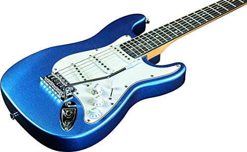 EKO – S-100 3/4 METALLIC BLUE, guitare électrique mesure réduite échelle 3/4, couleur métal bleu - Les Beatles, Paul McCartney, John Lennon, RIngo Starr, George Harrison EKO - S-100 3/4 METALLIC BLUE, guitare électrique mesure réduite échelle 3/4, couleur métal bleu – Image 4