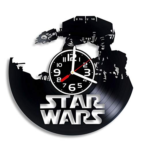 Olha Art Design Star Wars Vinyl Wall Clock, Star Wars Stormtrooper Gift for Any Occasion, Large Death Star, R2D2, Darth Vader, Star Wars Merchandise Gift