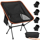 PQETBV Chaises de Camping Pliantes Portable, Compacte Ultra Légère et Portable Chaise de Camping Pliable avec Sac de Transport pour Pique Nique, Camping, Pêche, Randonnée, Extérieur