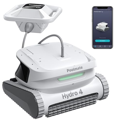 Limpiador robótico inalámbrico de piscina, aspiradora automática para piscinas enterradas de hasta 1.614 pies cuadrados, limpieza de paredes y líneas de flotación, 3.5 horas de tiempo de