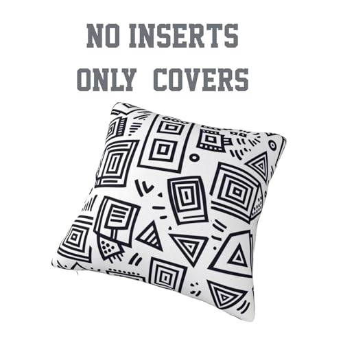 Housses de coussin simple 60x60 cm de qualité supérieure motif carré - 8