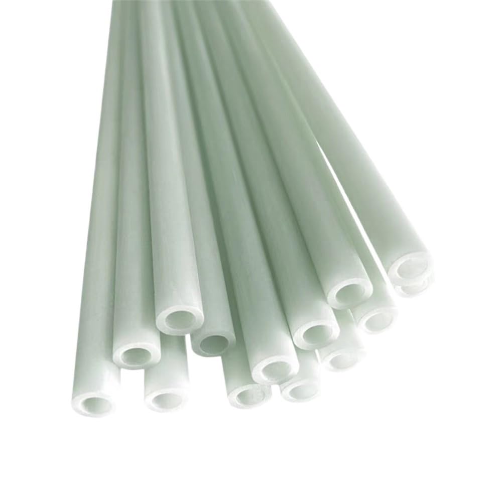 Tubos de fibra de vidrio, varillas huecas de fibra de vidrio, construcción ligera, diámetro exterior de 3 mm a 12 mm, 0,5 m de longitud
