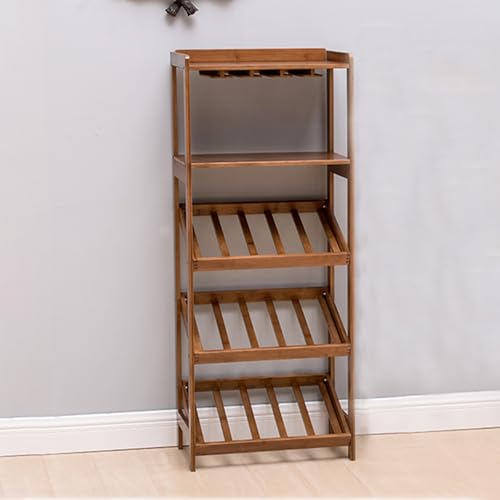 Soporte para botellas de vino de bambú, 20 botellas miniatura 5