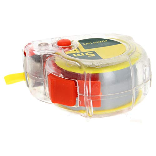 Utoolmart コンベックス メジャー 巻尺 テープ長さ5m ステンレステープ ロックタイプ ロック機能付き メートル 距離測定器 測定器 目盛り 見やすい diy 作業工具 大工道具 1個入り