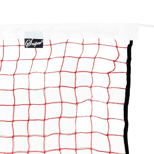 Image of Vixen Nylon Badminton Net | Standard Size Durable Sports Net with Strong Border & Ropes | Indoor & Outdoor Badminton Practice & Match Play (Sniper Badminton Net)