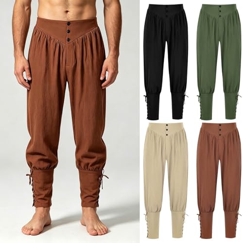 Pantalones renacentistas elásticos para hombre que evitan la rigidez 2