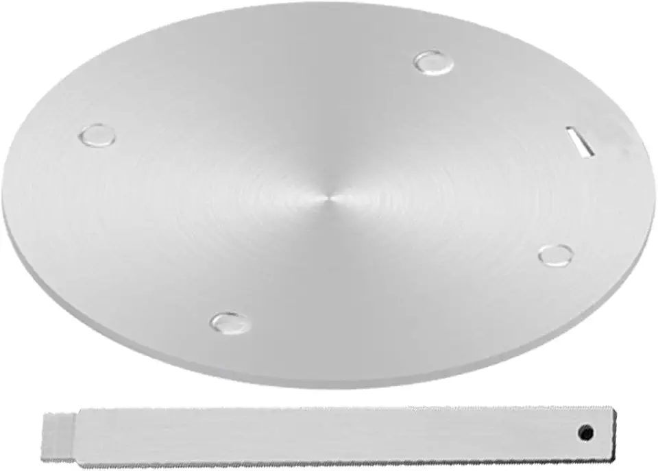 Placa de Condução de Calor para Fogão A Gás, Difusor de Calor, Placa Adaptadora de Indução de Aço Inoxidável, Alça Removível, Utensílios de Cozinha para Café, Leite, Fogão9,45 Polegadas,Prata