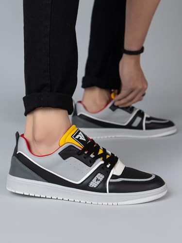 Image of Run 07 Mens Spectra PU Sole Superior Grip Mid Top Sneakers | Casual Shoes | Solid Smart Casual Walking Shoes | Cushioned Footbed with Extra Comfort Shoe