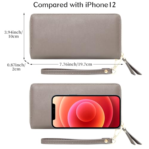Image of GEEAD Custom Design Wristlet Wallets for Women PU Leather RFID Blocking Wallet