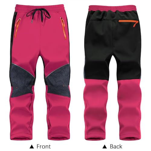 Kids Snow Ski Pants Hiking Boys Girls Outdoor Waterproof Windproof Fleece Warm Snowboard Pants3