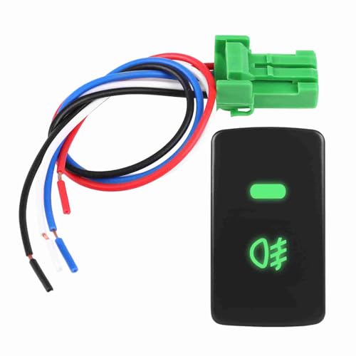 Fog Light Switch,5 Pin Black Plastic Car Push Button Fog Light Switch for CRV