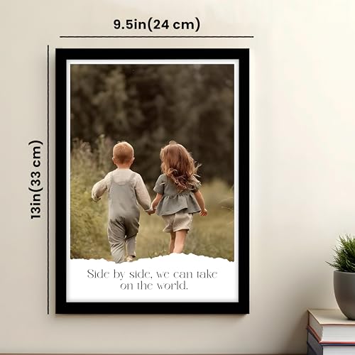 Image of Art Street Brother Customized Photo Frame with Photo Upload, Personalised Photo Frame with Photo Upload for Gifting to Friends, Family, and Relatives (9x13 Inch)