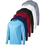 OYGSieg 6 Pack Long Sleeve Shirts for Men Moisture Wicking UPF SPF Sun Protection Tee Shirts Workout T Shirts Casual