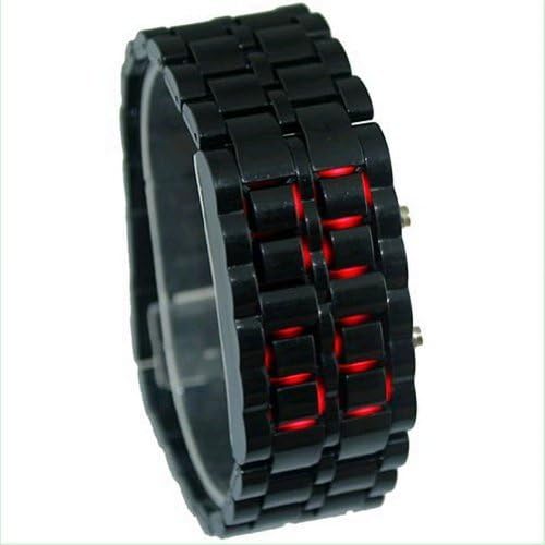 Icibgoods Unisex Bracelet LED Digital Light Movement Wrist Watch Black