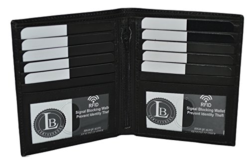 RFID HIPSTER WALLET WITH 2 ID WINDOWS By Leatherboss2