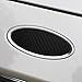 BocaDecals Solid Carbon Fiber Overlay Emblem Insert Decals Fits Ford Fusion 2013-2020 (Black Carbon Fiber)