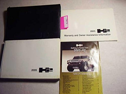 2005 Hummer H2 Owners Manual Paperback โ January 1, 2005