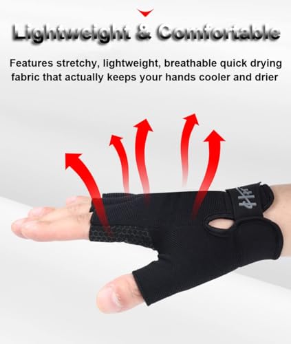 image for SUJAYU Fingerless Gloves, Fishing Gloves Paddling Gloves Sailing Glove