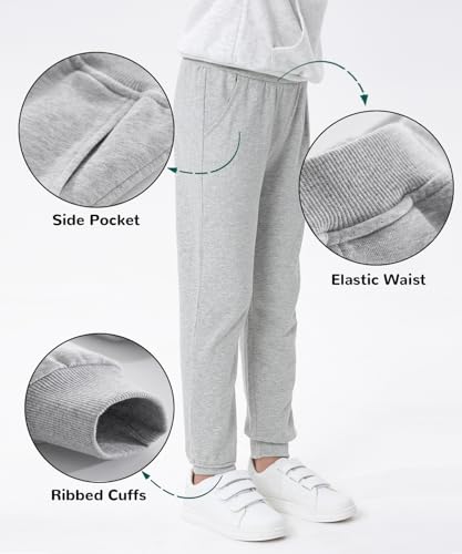 Gfqlong T015 Toddler Boys 3 Pack Cotton Active Jogger Sweatpants,Kids Casual Athletic Solid Pocket Pull thumb #2
