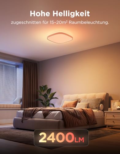 Govee Deckenleuchte RGBIC 24W, 2400lm Smart LED Deckenlampe Dimmbar,30*30cm – Ansicht 2