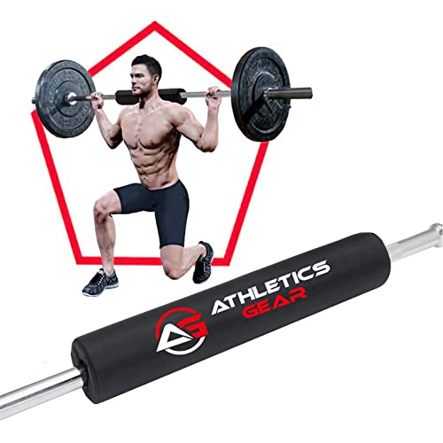Coussinet d'haltères en mousse noire Athletics Gear pour squats et fentes