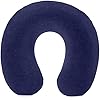 Amazon Basics Memory Foam Neck Pillow, marineblauw, Navy Blue