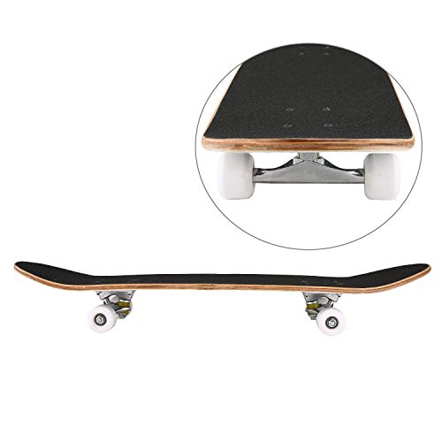 Anfan 31" Pro Complete Skateboard, Adult Tricks Skate Board with 9 Layer Canadian Maple Wood, Double Kick Tail for Beginner Kids Boys Girls 5 Up Years Old (US Stock) (Spitfire)
