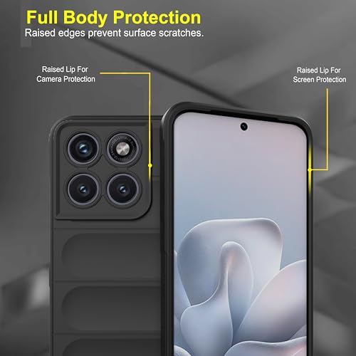 Image of Zapcase Back Case Cover for Motorola Edge 70 Fusion | Compatible for Motorola Edge 70 Fusion Back Cover | Liquid Silicon Magic Case with Camera Protection | Black