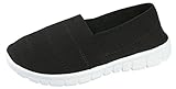 Lora Dora Zapatillas elásticas para mujer y niña, Black, 28 EU