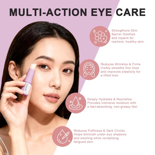 Generic Retinol Eye Stick with Hyaluronic Acid & Collagen - Under Eye Cream for Dark Circles, Puffiness and Wrinkles, Anti-Aging Formula to Reduces Fine Lines, Portable & Gentle Formula, 0.35oz