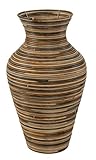 Vase aus Rattan Naturmaterial Vase aus Rattan / Bodenvase Rund (2)