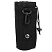 Alomejor Wasserflasche Gürteltasche Durable Nylon Wasserkocher Tasche Anti Verschleiß Flasche Cover Ärmel für Camping Wandern Reise(Schwarz)